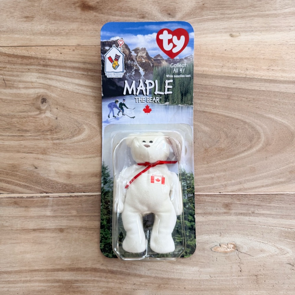 TY McDonalds Teenie Beanie Maple the Bear 1996 Retired with Errors